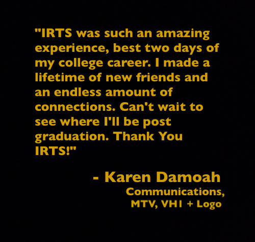 Quote from IRTS Multicultural Workshop alumna Karen Damoah