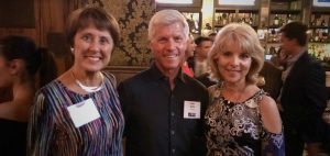 From left to right, Kerrie Malloy Sadler (IRTS '78), John Sadler (IRTS '78), and Joyce Tudryn (IRTS President & CEO)