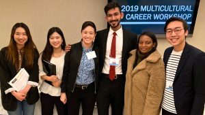 IRTS Alumnae Morgan Kee and Kristy Lyons at the 2019 IRTS Multicultural Career Workshop with some conferees