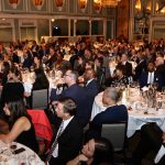 A photo of the audience at the 2019 IRTS Hall of Mentorship Dinner