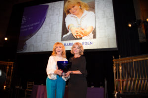 Barbara Eden receives an award
