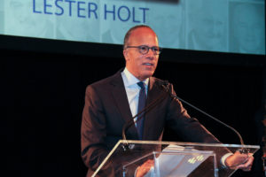 Lester Holt speaks at the Giants of Broadcasting event